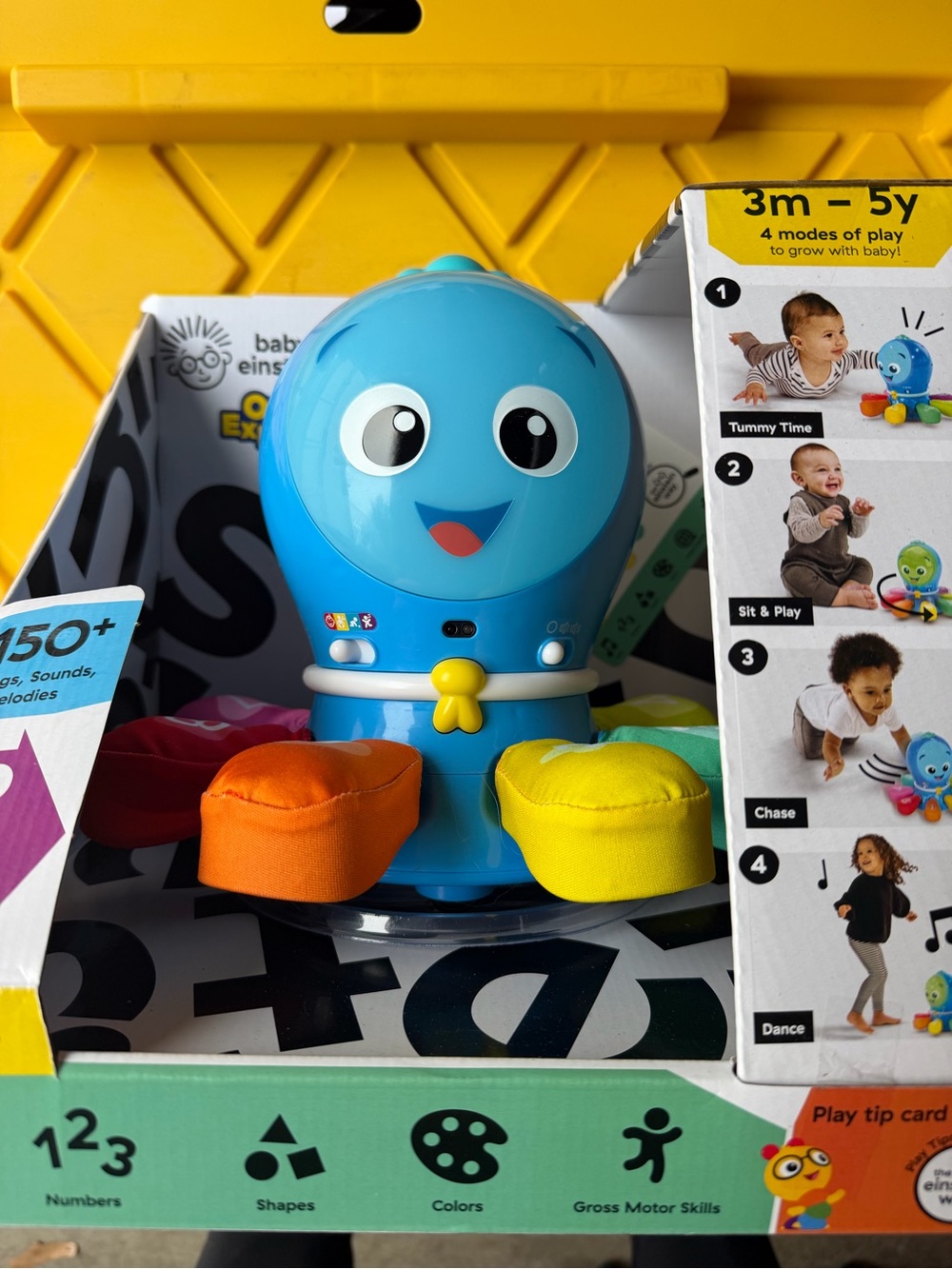 Baby Einstein Blue Octopus Learning Toy with Orange & Yellow Tentacles
